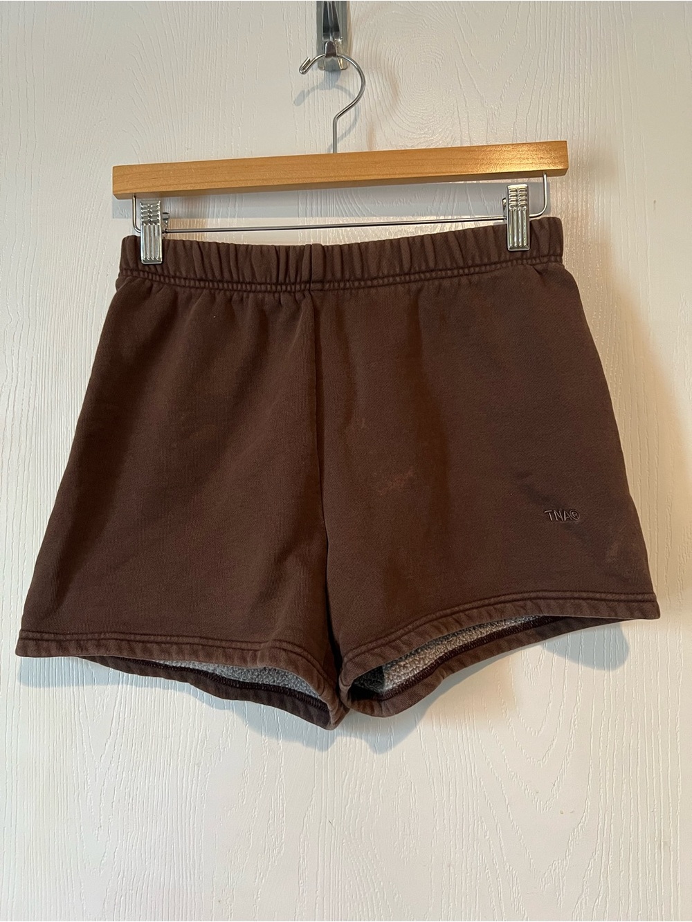 Aritzia TNA Brown Cozy Fleece Sweat Fleece Perfect For Shorts Size XS